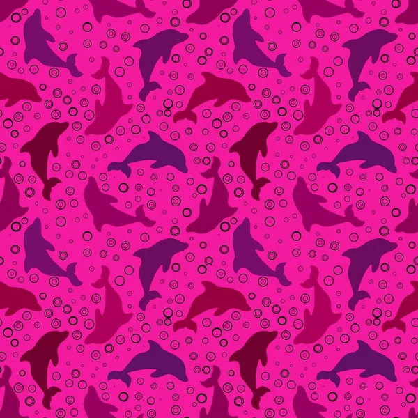 Летние Животные Бесшовные Образцы Дельфинов Упаковки Бумаги Детской Одежды Печати — стоковое фото