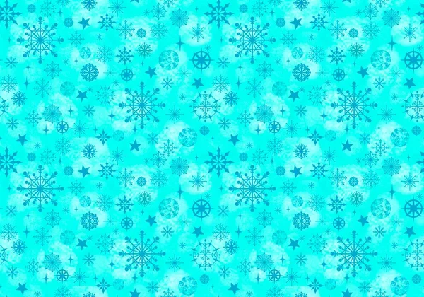 Flocos Neve Aquarela Inverno Sem Costura Padrão Bolinhas Natal Para — Fotografia de Stock