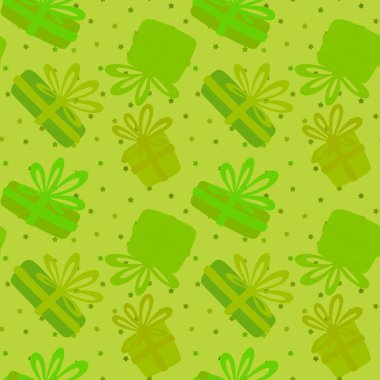 Çizgi film hediye kutuları kusursuz Noel ve doğum günü şablonu kağıt, kumaş, çarşaf, ambalaj, çocuk kıyafetleri ve parti aksesuarları için. Yüksek kaliteli illüstrasyon