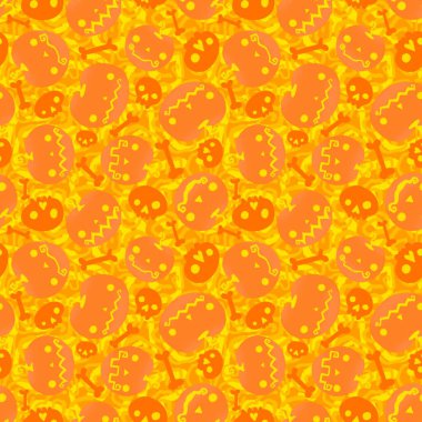 Halloween seamless pumpkins pattern for fabrics and wrapping paper and clothes print and notebooks and accessories and party. High quality illustration