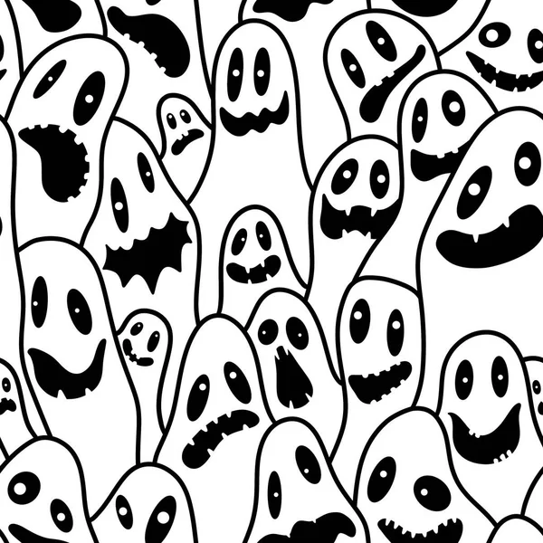 Halloween Ghost Seamless Pattern Wrapping Paper Linens Fabrics Kids Clothes — Stock Photo, Image