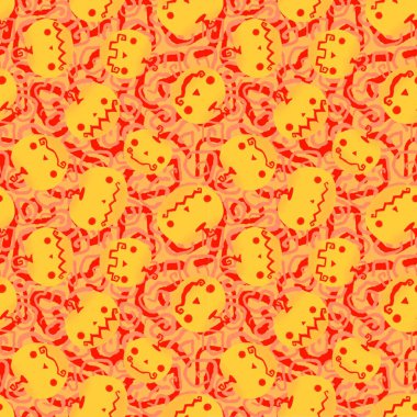 Halloween seamless pumpkins pattern for fabrics and wrapping paper and clothes print and notebooks and accessories and party. High quality illustration