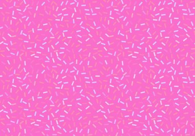 Doğum günü şekeri kağıtlar, kumaşlar, çarşaflar, çocuk giysileri ve yaz aksesuarları için kusursuz şekerleme serpiştirir. Yüksek kaliteli illüstrasyon