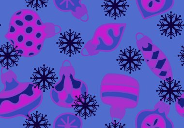 Çizgi film Noel ağacı topları kağıt, kumaş, çarşaf, çocuk giysisi baskısı, Noel ambalajı ve yeni yıl için kusursuz çizgili sanat oyuncakları deseni. Yüksek kaliteli illüstrasyon