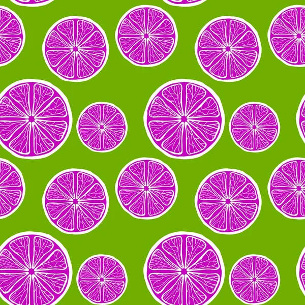 Padrão Limão Sem Costura Verão Dos Desenhos Animados Para Papel — Fotografia de Stock