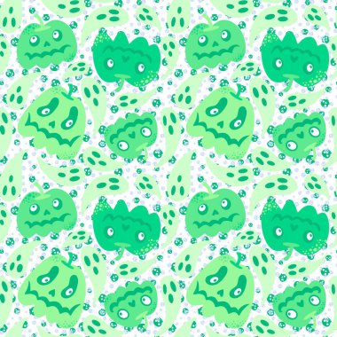Halloween seamless pumpkins pattern for fabrics and wrapping paper and clothes print and notebooks and accessories and party. High quality illustration