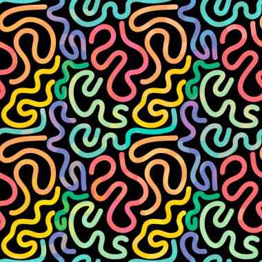 Soyut yaz çizgileri. Kağıt, kumaş, çarşaf, çocuk giysisi baskısı ve doğum günü paketleri için kusursuz kurdeleler. Yüksek kaliteli illüstrasyon