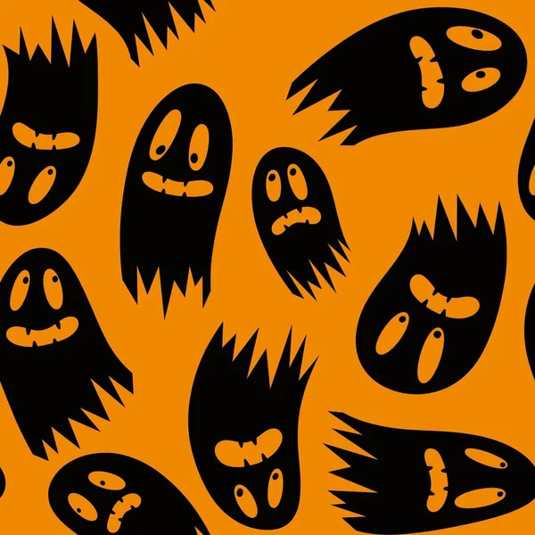Halloween Ghost Seamless Pattern Wrapping Paper Linens Fabrics Kids Clothes — Stock Photo, Image