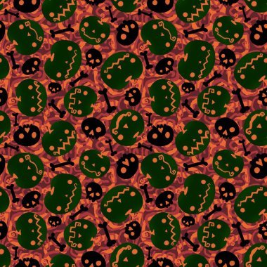 Halloween seamless pumpkins pattern for fabrics and wrapping paper and clothes print and notebooks and accessories and party. High quality illustration