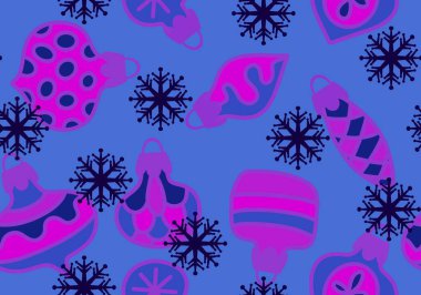 Çizgi film Noel ağacı topları kağıt, kumaş, çarşaf, çocuk giysisi baskısı, Noel ambalajı ve yeni yıl için kusursuz çizgili sanat oyuncakları deseni. Yüksek kaliteli illüstrasyon