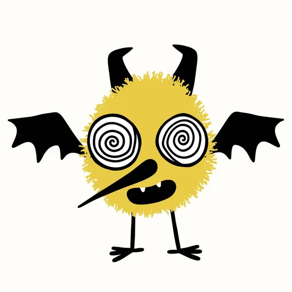 Halloween Monstros Pássaro Desenho Animado Vampiro Bonito Para Papel Parede — Fotografia de Stock
