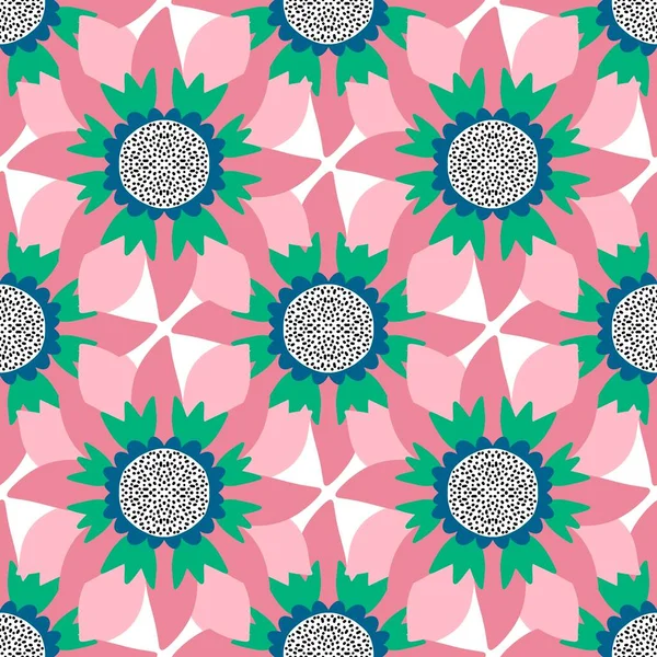 Patrón Flores Verano Sin Costuras Mandala Floral Abstracto Para Telas — Foto de Stock