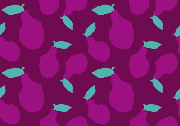 摘要夏季几何图形水果无缝制卡通梨图案 用于面料 儿童服装 包装纸 厨房纺织品等 高质量的例证 — 图库照片