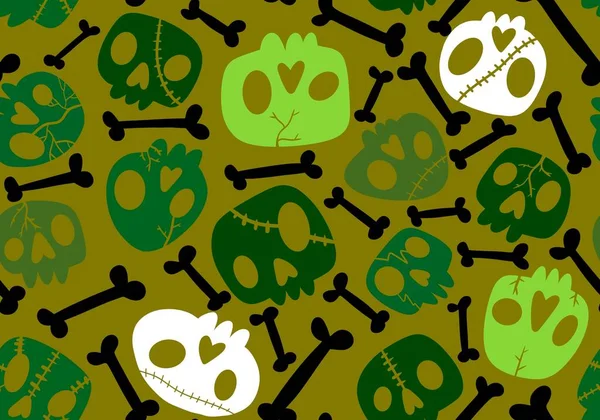 Хэллоуинские Монстры Бесшовные Черепахи Цветочным Узором Обертывания Бумаги Тканей Постельного — стоковое фото