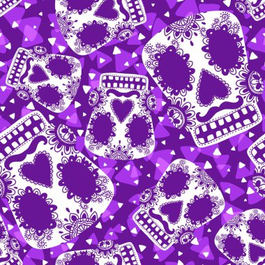 Cadılar Bayramı canavarları kağıt, kumaş, çarşaf ve moda tekstil ürünleri için çiçek desenli pürüzsüz heykeller. Yüksek kaliteli illüstrasyon