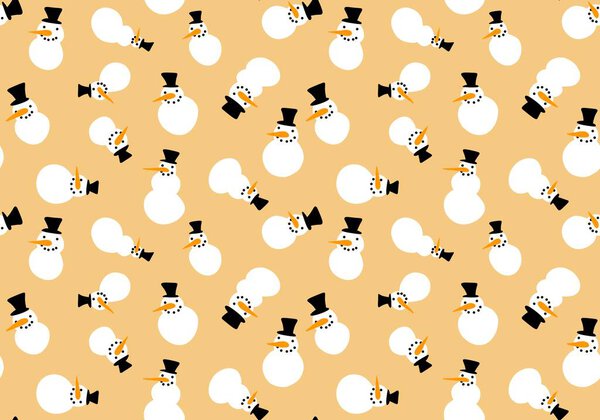 Christmas ice cartoon seamless snowman pattern for new year wrapping paper and fabrics and linens and kids clothes print and festive packaging and winter accessories. High quality illustration