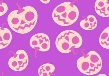 Halloween seamless pumpkins pattern for fabrics and wrapping paper and clothes print and notebooks and accessories and party. High quality illustration