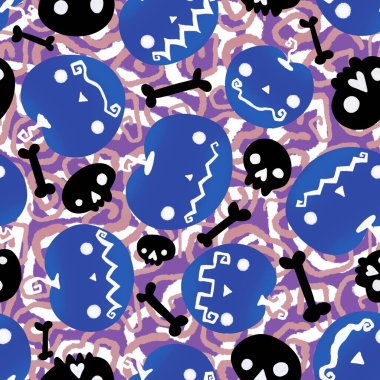 Halloween seamless pumpkins pattern for fabrics and wrapping paper and clothes print and notebooks and accessories and party. High quality illustration