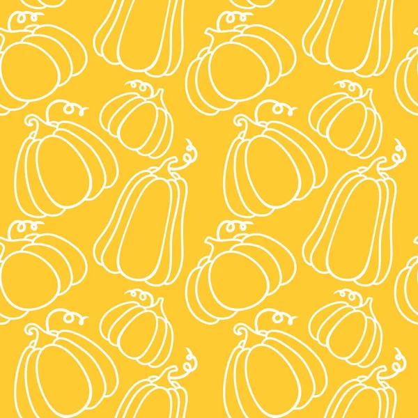Осенний Урожай Бесшовные Линии Рисунок Тыквы Упаковки Бумаги Тканей Постельного — стоковое фото