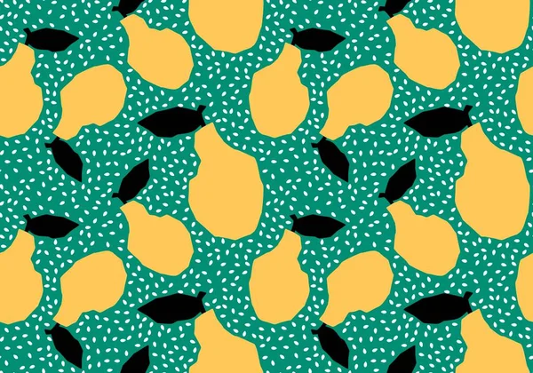 stock image Abstract summer geometric fruit seamless cartoon pears pattern for fabrics and kids clothes print and packaging and linens and wrapping paper and kitchen textiles. High quality illustration