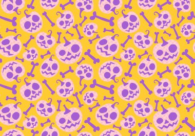 Halloween seamless pumpkins pattern for fabrics and wrapping paper and clothes print and notebooks and accessories and party. High quality illustration
