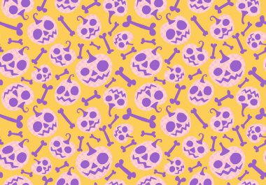 Halloween seamless pumpkins pattern for fabrics and wrapping paper and clothes print and notebooks and accessories and party. High quality illustration