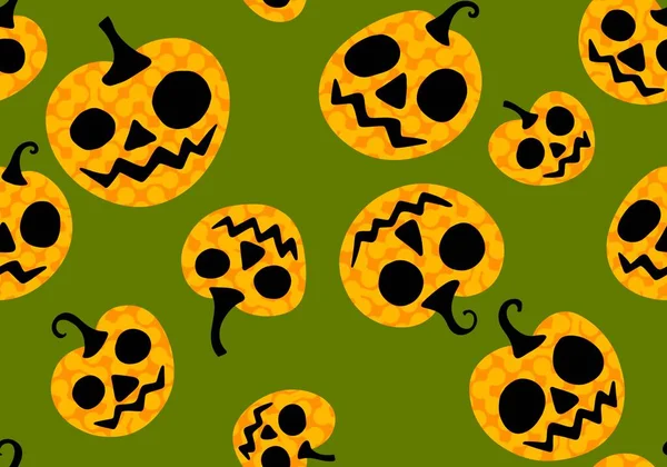 Halloween Seamless Pumpkins Pattern Fabrics Wrapping Paper Clothes Print Notebooks — Zdjęcie stockowe