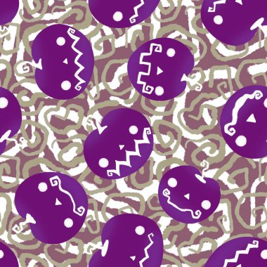 Halloween seamless pumpkins pattern for fabrics and wrapping paper and clothes print and notebooks and accessories and party. High quality illustration