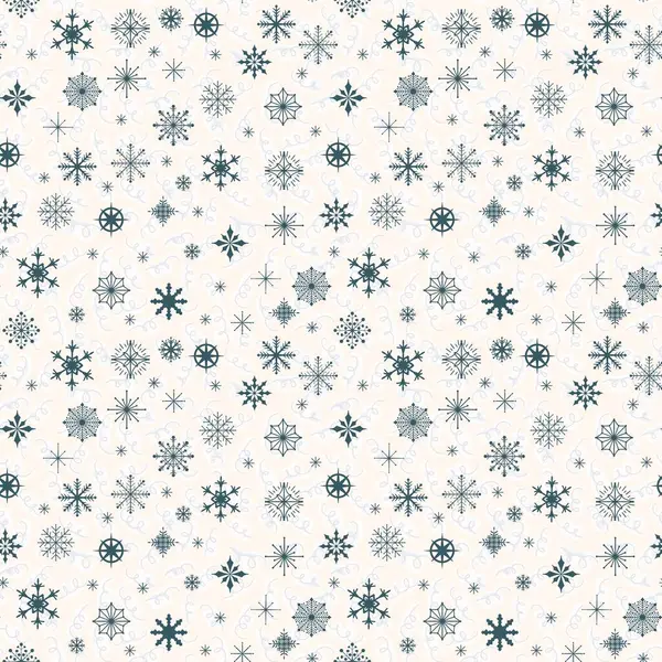 Χριστουγεννιάτικες Νιφάδες Χιονιού Χωρίς Ραφή Γεωμετρικό Σχέδιο Πάγου Για Χειμερινό — Φωτογραφία Αρχείου