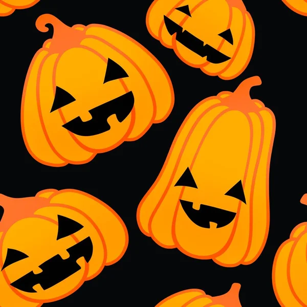 Herbsternte Nahtlose Cartoon Kürbisse Halloween Muster Zum Einwickeln Von Papier — Stockfoto