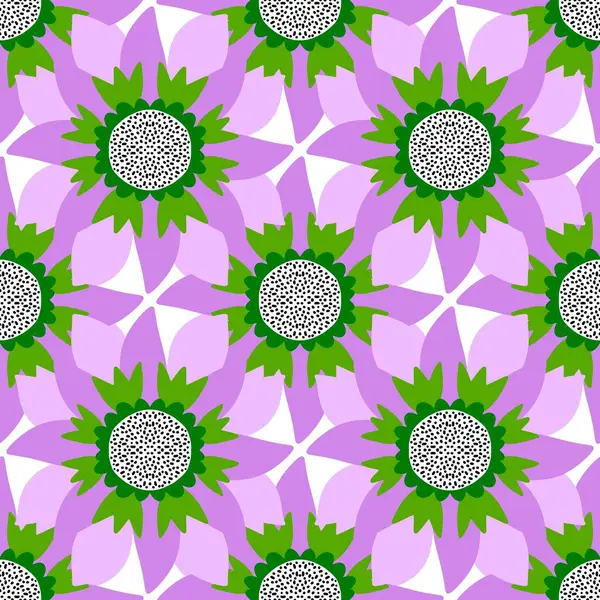 Abstrato Floral Mandala Sem Costura Padrão Flores Verão Para Tecidos — Fotografia de Stock