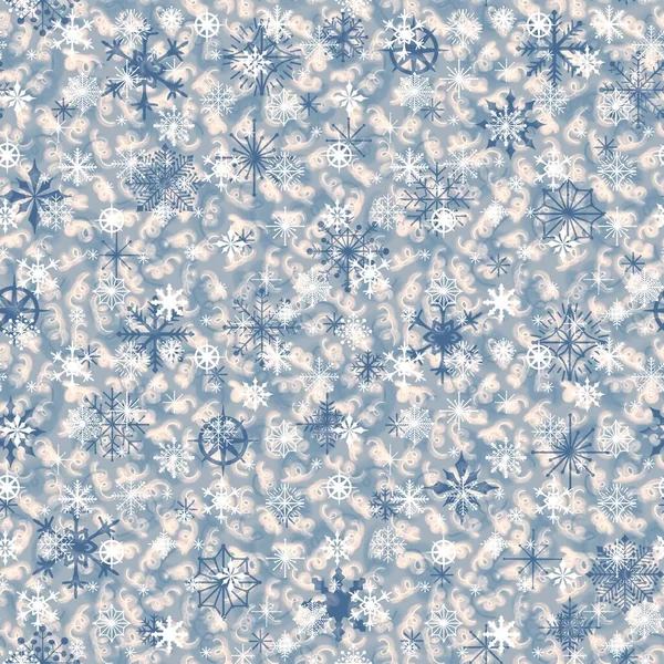Flocos Neve Natal Padrão Geométrico Gelo Sem Costura Para Papel — Fotografia de Stock