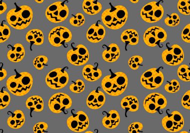 Halloween seamless pumpkins pattern for fabrics and wrapping paper and clothes print and notebooks and accessories and party. High quality illustration
