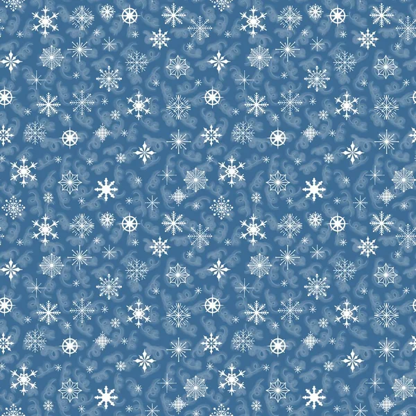 Julen Snöflingor Sömlös Geometriska Mönster För Vinter Omslagspapper Och Tyger — Stockfoto