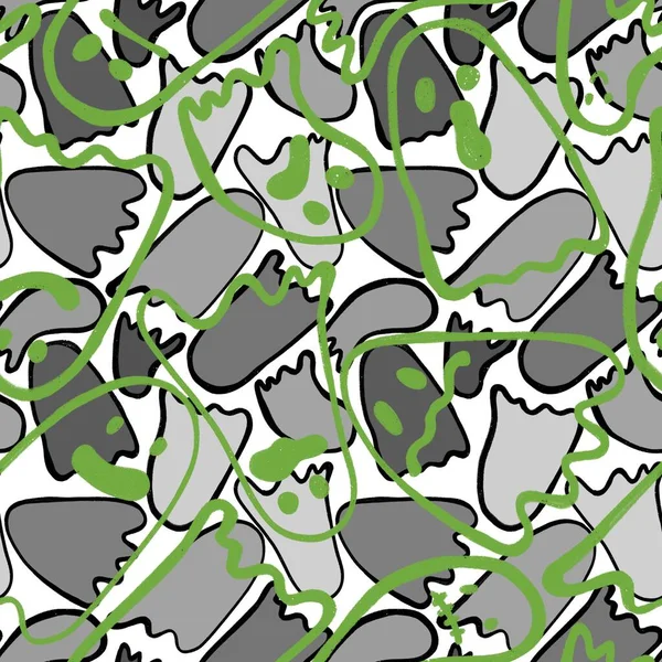Halloween Ghost Seamless Cartoon Pattern Wrapping Paper Fabrics Linens Kids — Stock Photo, Image