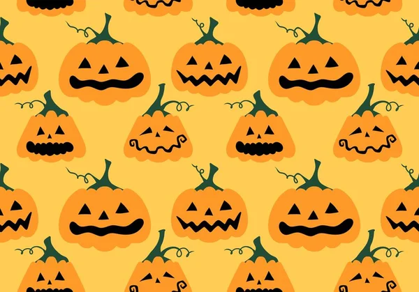 Patrón Calabazas Temporada Cosecha Otoño Halloween Para Papel Envolver Ropa —  Fotos de Stock