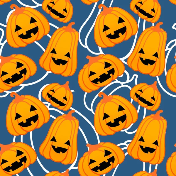 Herbsternte Nahtlose Cartoon Kürbisse Halloween Muster Zum Einwickeln Von Papier — Stockfoto