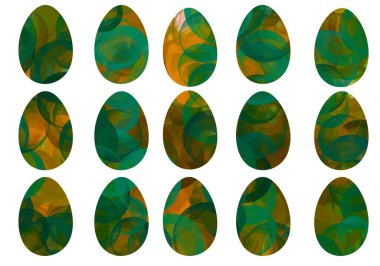 Duvar kağıtları, kumaşlar, tekstil ve ambalajlar, hediyeler ve kartlar için yumurtalar. 