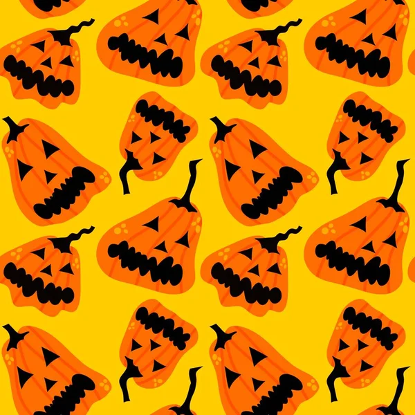 Halloween Rajzfilm Sütőtök Zökkenőmentes Őszi Betakarítási Minta Csomagolására Papír Szövetek — Stock Fotó