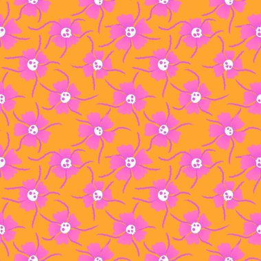 Sonbahar çiçeksiz Cadılar Bayramı kafatası desenleri kağıt, kumaş, çocuk giysisi baskısı, şenlik ambalajları ve komik aksesuarlar için. Yüksek kaliteli illüstrasyon