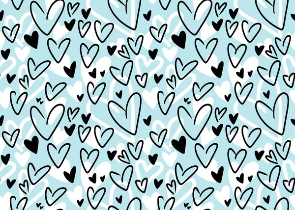 Bezproblémový Valentýnský Vzor Srdcem Pro Pohlednice Dárky Karty Prádlo Děti — Stock fotografie