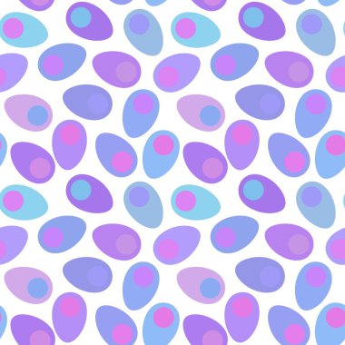 Paskalya yumurtaları kağıt, kumaş, çocuk giysileri, tekstil ürünleri, şenlik ambalajları ve restoran aksesuarları için kusursuz desen. Yüksek kaliteli illüstrasyon