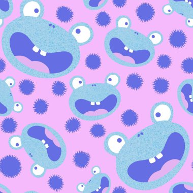 Çizgi filmlerdeki kusursuz kurbağa desenleri ambalaj kağıtları, kumaşlar, çocuk giysileri, tekstil ürünleri, yaz aksesuarları ve şenlikli ambalajlar için. Yüksek kaliteli illüstrasyon