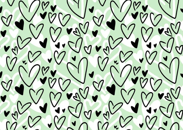 Seamless Valentines Pattern Hearts Postcard Gifts Cards Linens Kids — Stock Photo, Image