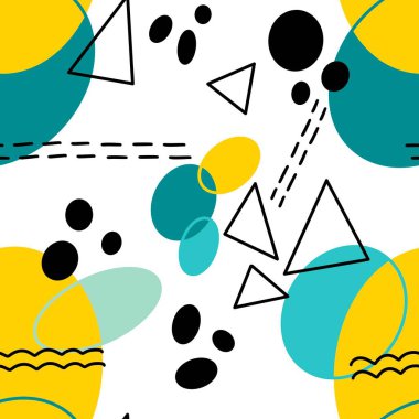 Kumaşlar, tekstil, ambalaj, hediyeler, kartlar, çarşaflar ve çocuklar için geometrik desen 