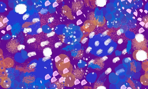 Abstract Paint Seamless Splash Ink Polka Dots Pattern Fabrics Wrapping — Stock Photo, Image