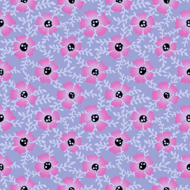 Sonbahar çiçeksiz Cadılar Bayramı kafatası desenleri kağıt, kumaş, çocuk giysisi baskısı, şenlik ambalajları ve komik aksesuarlar için. Yüksek kaliteli illüstrasyon