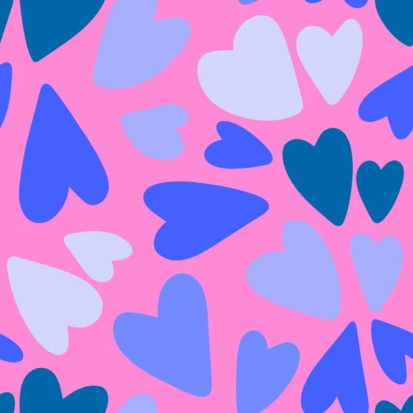 Valentines hearts seamless cartoon love pattern for wrapping paper and fabrics and kids clothes print and festive packaging and birthday accessories. High quality illustration