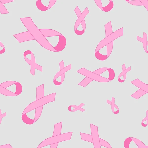 Месяц Рака Молочной Железы Бесшовный Розовый Рисунок День Ленты Маммограммы — стоковое фото