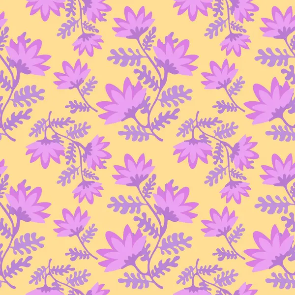 Цветочный Летний Бесшовный Цветочный Узор Тканей Постельного Белья Оберточной Бумаги — стоковое фото